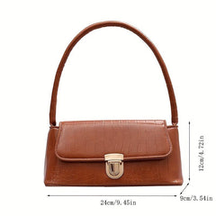 Retro Crocodile Pattern Underarm Bag Small Shoulder Bag