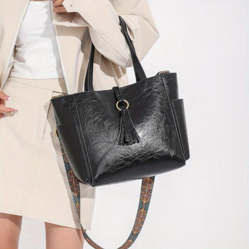 Vintage Boho Tote Bag Large Capacity Shoulder Handbag