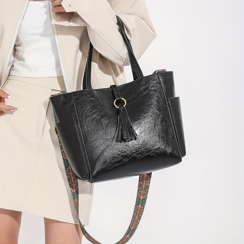 Vintage Boho Tote Bag Large Capacity Shoulder Handbag