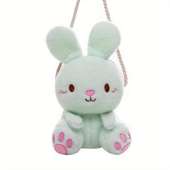 Rabbit Plush Cartoon Bag Furry Shoulder Bag Cute Gift for Birthday Crossbody Bag