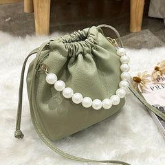 Minimalist Solid Drawstring Bag Women's Stylish Crossbody Bag