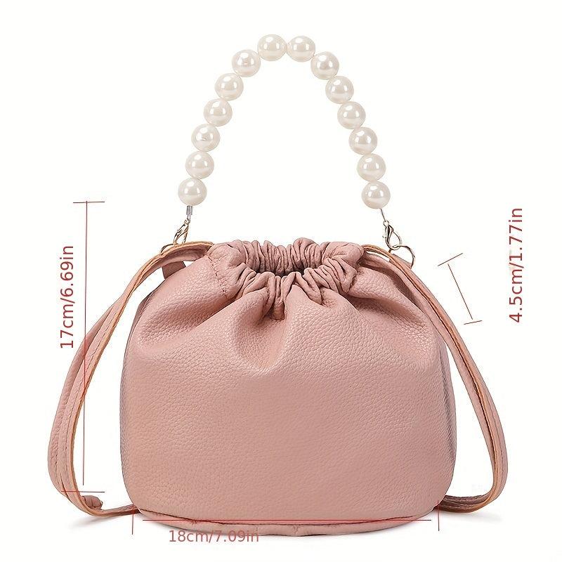 Minimalist Solid Drawstring Bag Women's Stylish Crossbody Bag