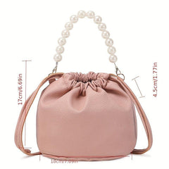 Minimalist Solid Drawstring Bag Women's Stylish Crossbody Bag