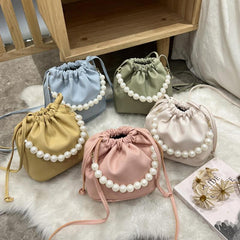 Minimalist Solid Drawstring Bag Women's Stylish Crossbody Bag
