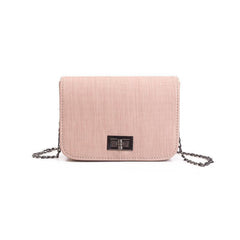 Rotating Lock Chain Mini Baguette Bag