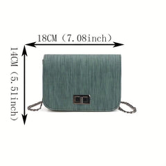 Rotating Lock Chain Mini Baguette Bag