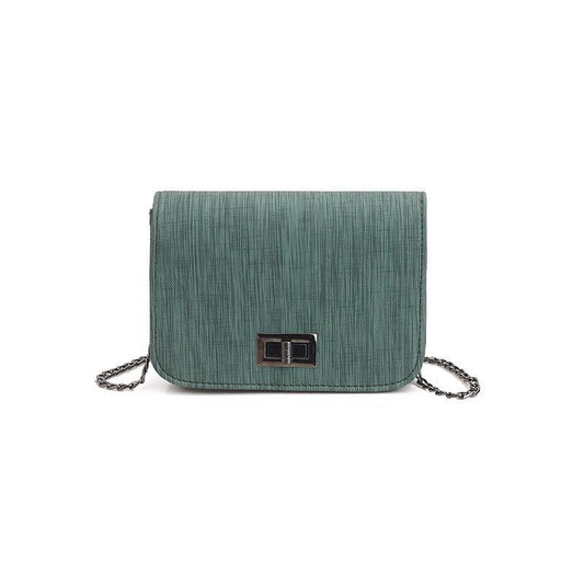 Rotating Lock Chain Mini Baguette Bag