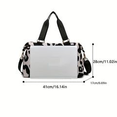 Leopard Pattern Sports Bag Large Capacity Gym Handbag