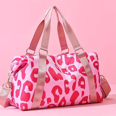 Leopard Pattern Sports Bag Large Capacity Gym Handbag