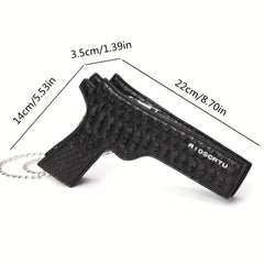 Gun Shape Letter Print PU Leather Shoulder Bag