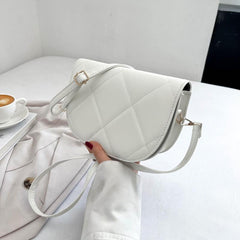 Argyle Pattern Shoulder Bag Minimalist Crossbody Bag