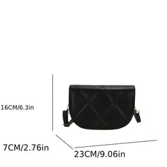 Argyle Pattern Shoulder Bag Minimalist Crossbody Bag