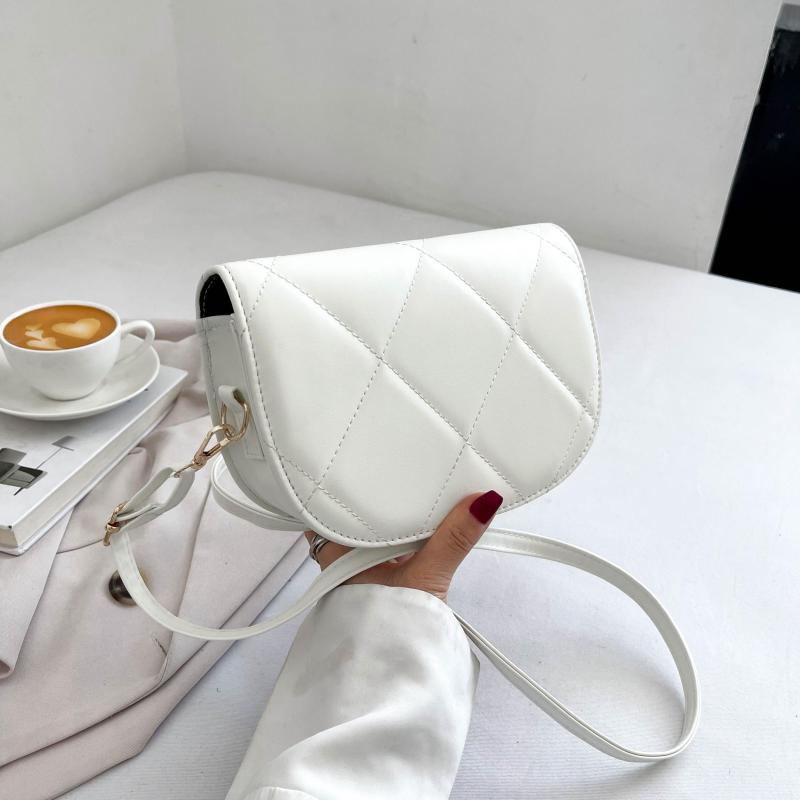 Argyle Pattern Shoulder Bag Minimalist Crossbody Bag