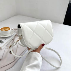 Argyle Pattern Shoulder Bag Minimalist Crossbody Bag