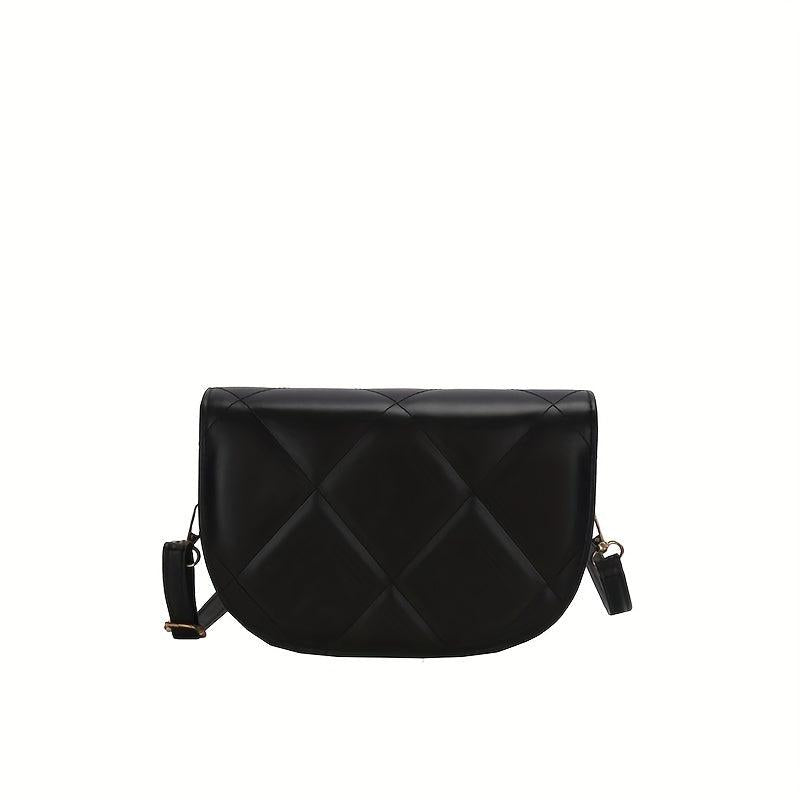 Argyle Pattern Shoulder Bag Minimalist Crossbody Bag