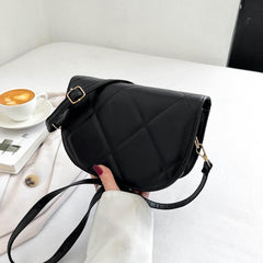 Argyle Pattern Shoulder Bag Minimalist Crossbody Bag