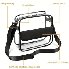 Transparent PVC Crossbody Bag Lightweight Shoulder Purse