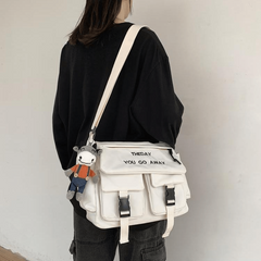 Letter Embroidery Satchel Purse Crossbody Messenger Bag