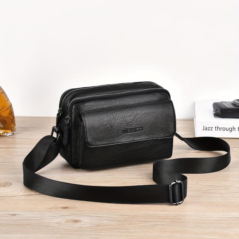 Vintage Layer Crossbody Bag Retro Shoulder Bag Handbag & Messenger Purse
