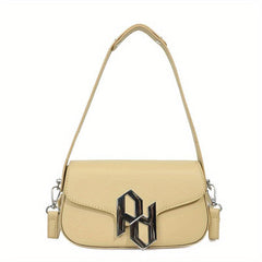 Metal Decor Crossbody Bag Niche Underarm Purse