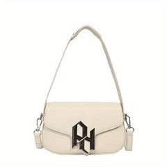 Metal Decor Crossbody Bag Niche Underarm Purse