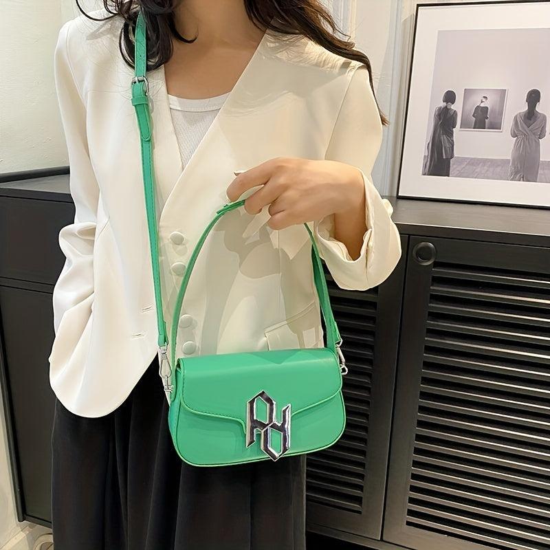 Metal Decor Crossbody Bag Niche Underarm Purse