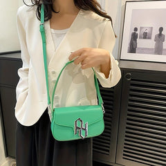 Metal Decor Crossbody Bag Niche Underarm Purse