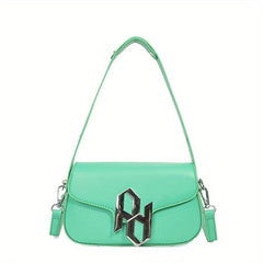 Metal Decor Crossbody Bag Niche Underarm Purse