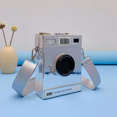 Mini Camera Box Bag Crossbody Purse with Wide Strap