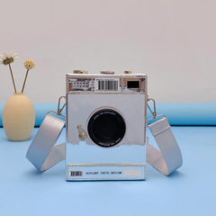 Mini Camera Box Bag Crossbody Purse with Wide Strap