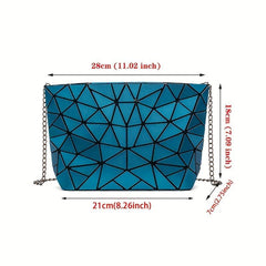 Geometric Chain Shoulder Bag Messenger Bag for Women