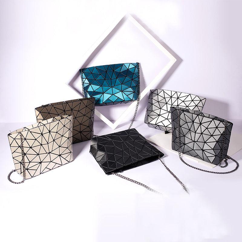 Geometric Chain Shoulder Bag Messenger Bag for Women