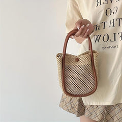 Woven Straw Handbag Summer Beach Bag Women's Crossbody Bag
