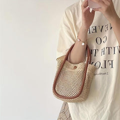 Woven Straw Handbag Summer Beach Bag Women's Crossbody Bag