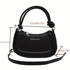 Letter Graphic Small Hobo Bag for Women
