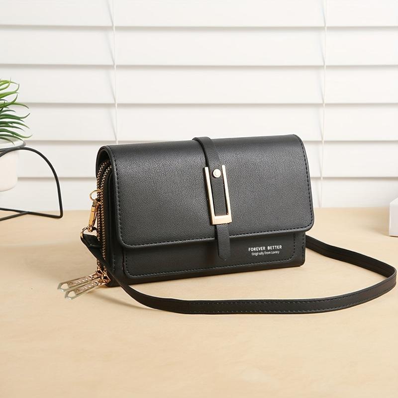 Classic Square Shoulder Bag Solid Crossbody Bag