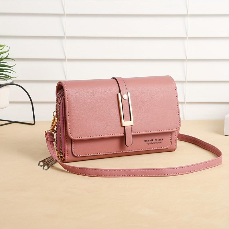 Classic Square Shoulder Bag Solid Crossbody Bag