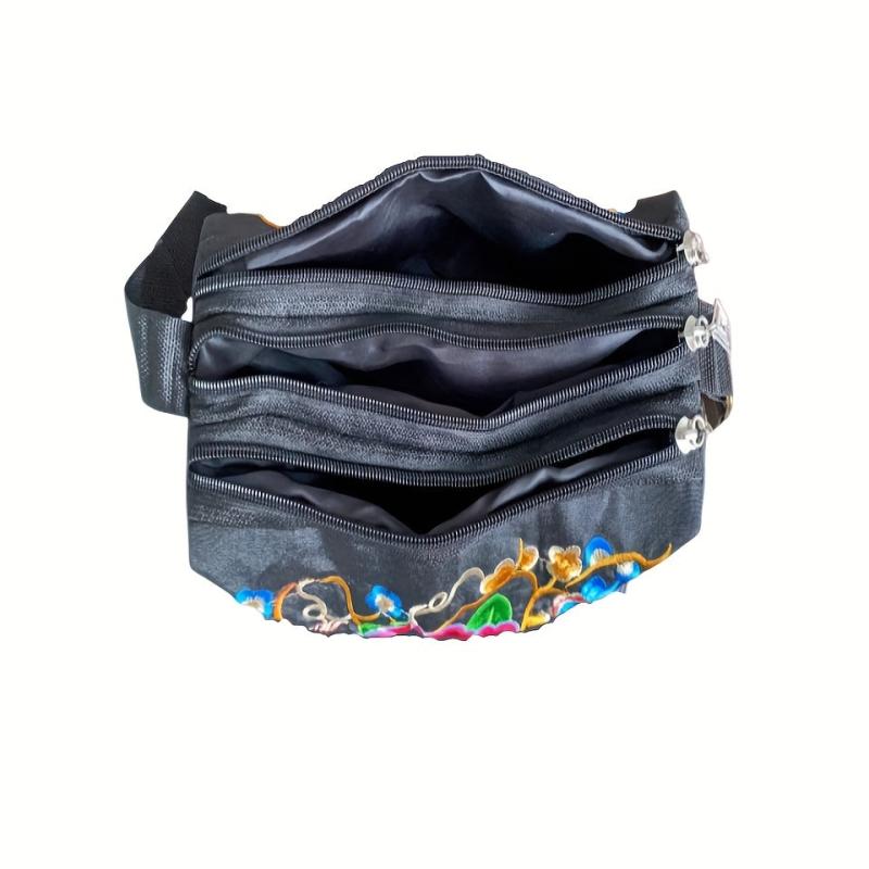Vintage Embroidered Crossbody Bag For Travel Square Bag