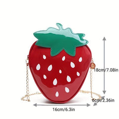 Strawberry Shape Crossbody Bag Chain Shoulder Bag Novelty Purses