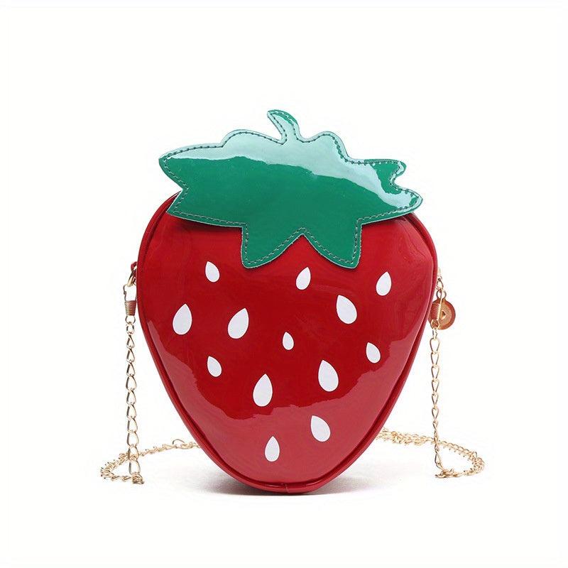 Strawberry Shape Crossbody Bag Chain Shoulder Bag Novelty Purses