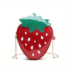 Strawberry Shape Crossbody Bag Chain Shoulder Bag Novelty Purses