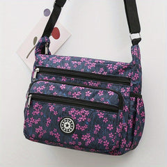 Floral Pattern Crossbody Bag Nylon Shoulder Bag Women's Purses