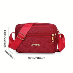 Heart Embroidery Crossbody Bag Small Layer Purse For Women