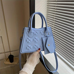 Embossed Satchel Bag Crossbody Mini Purse Classic Handbag