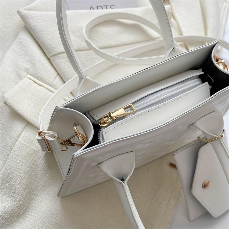 Embossed Satchel Bag Crossbody Mini Purse Classic Handbag