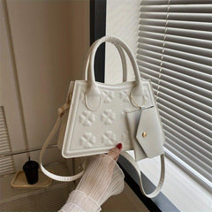 Embossed Satchel Bag Crossbody Mini Purse Classic Handbag
