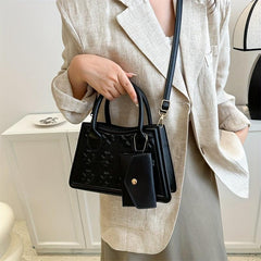 Embossed Satchel Bag Crossbody Mini Purse Classic Handbag
