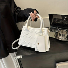 Embossed Satchel Bag Crossbody Mini Purse Classic Handbag
