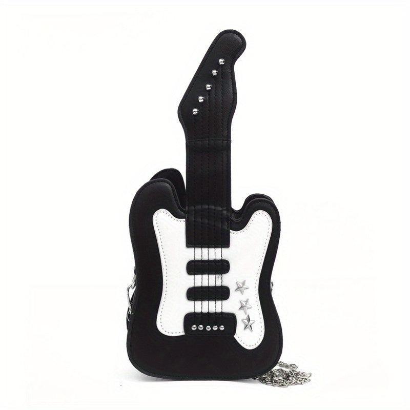 Cartoon Guitar Crossbody Bag Shoulder Purse For Women