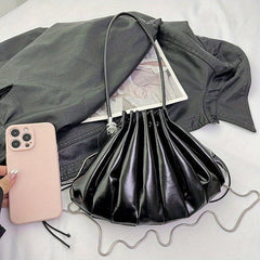 Stylish Ruched Shell Crossbody Bag for Women